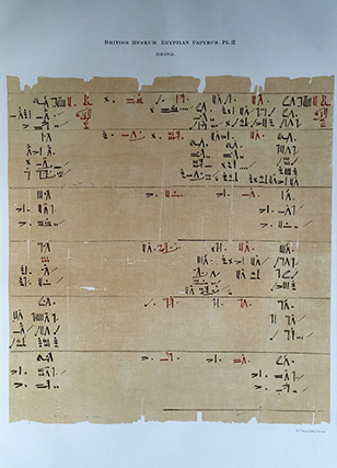 Image 7 of 27 for Facsimilé of the Rhind mathematical papyrus[newline]M0265b-07.jpg